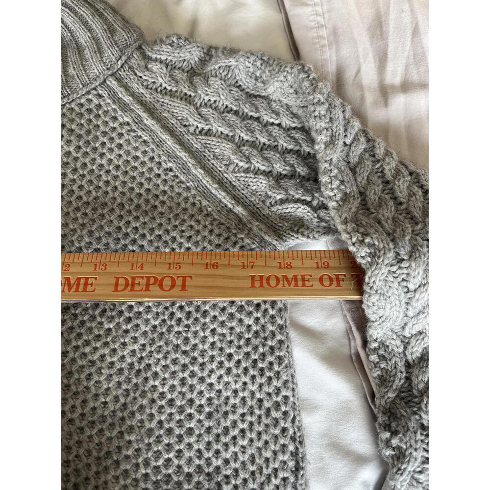 Cynthia Rowley Light Gray Cowl Neck Hi-Low Sweater - Picture 4 of 5
